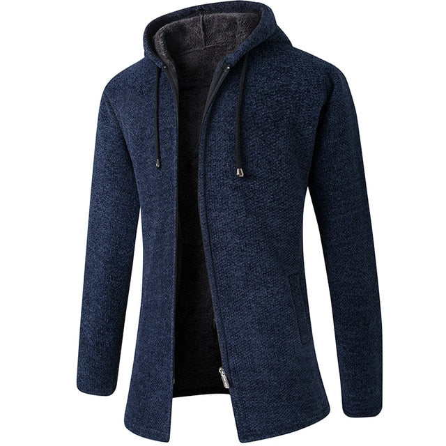 Cardigan 2020 Long Sleeves Solid Men's Fashion Sweaters Coat Thick Casual Slim Classic Keep Warm Male Spring Autumn Hats MOOWNUC