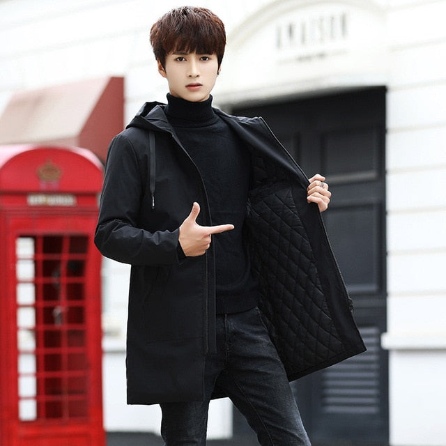 Men Jackets Autumn Winter Men's Trench Coat Men Casual Thicken Warm Hooded Jacket Male Windbreaker Outerwear Jaquet Man coat 6XL