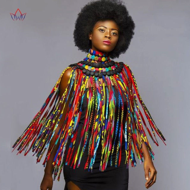 2021 African Beads Handmade Jewelry Skirt African Ankara Necklaces Jewelry Conversion Piece Rope Necklace Shawl Tribal SP054
