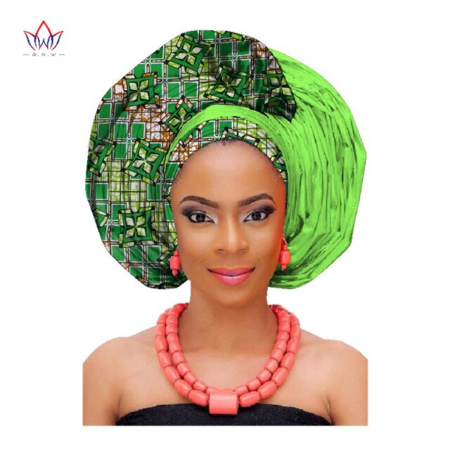 African Fashion Head Scarf Print Wax Cotton Women African Clothing Bazin Rich Headwear African Head Wraps For Women AF002