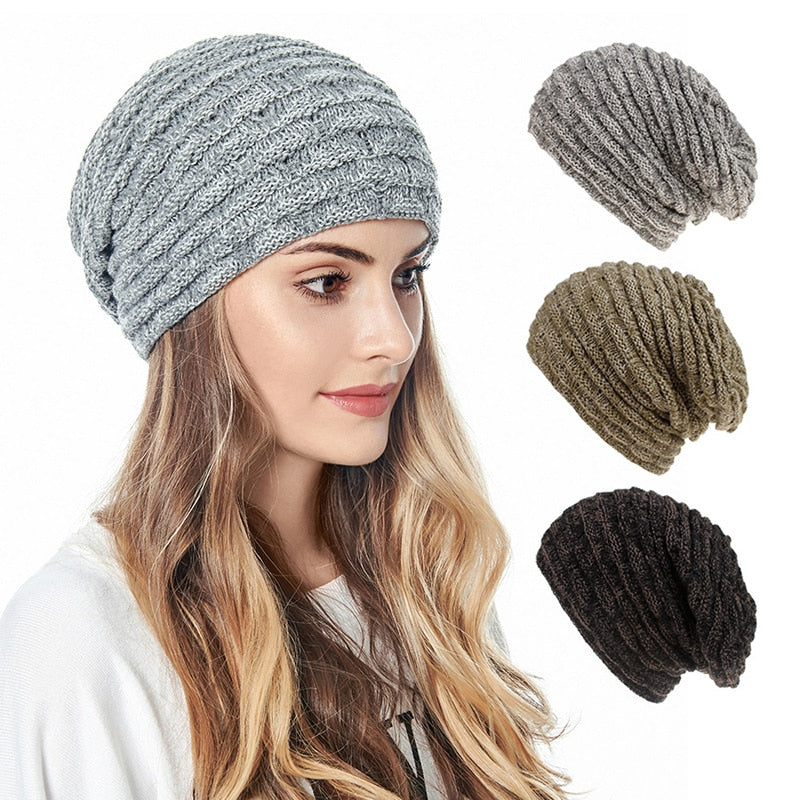 Autumn Winter Beanie Hat for Women Winter hat for Women Warm Knitted Cap Gorros Female Cap High Qaulity Hip Hop Warm Beanies