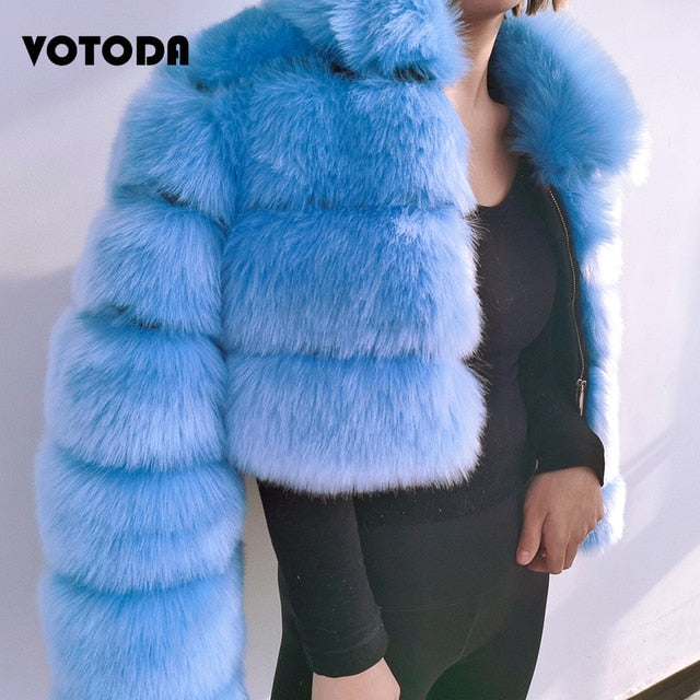 Women Mink Coats Winter Top Fashion Faux Fur Coat Elegant Thick Warm Outerwear Woman Fluffy Furry Fake Fur Jacket Mujer S-4xl