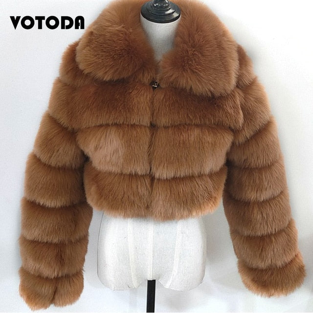 Women Mink Coats Winter Top Fashion Faux Fur Coat Elegant Thick Warm Outerwear Woman Fluffy Furry Fake Fur Jacket Mujer S-4xl
