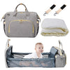 3 In 1 Diaper Bag Backpack Foldable Baby Bed Waterproof Travel Bag with USB Charge Diaper Bag Backpack with Changing Bed