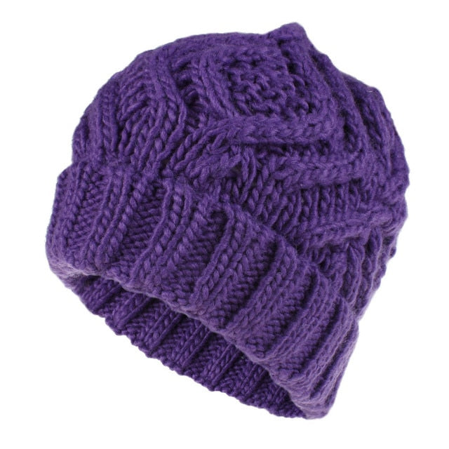 Winter Women Hat 2020 New Autumn Handmade Female Warm Cap Knitted Beanie Girl Hats Woman Bonnet Femme Chunky Thick Stretchy Hats