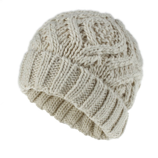 Winter Women Hat 2020 New Autumn Handmade Female Warm Cap Knitted Beanie Girl Hats Woman Bonnet Femme Chunky Thick Stretchy Hats