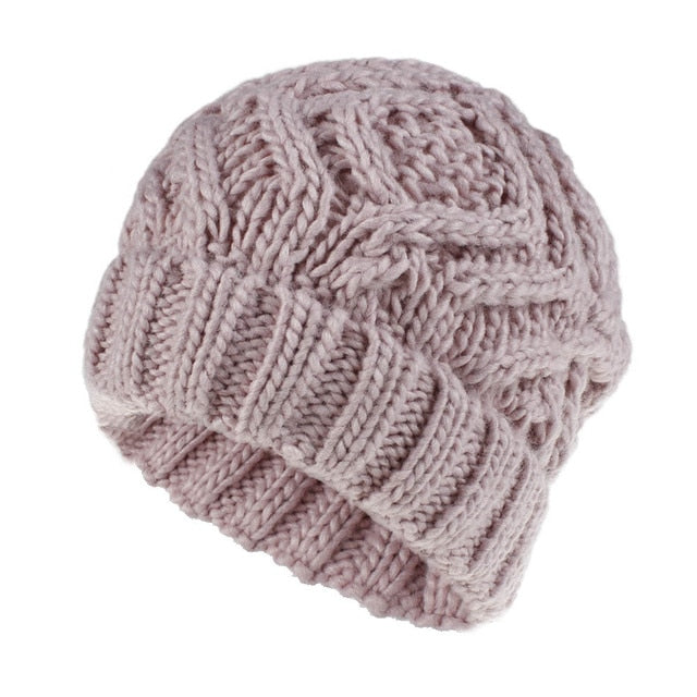 Winter Women Hat 2020 New Autumn Handmade Female Warm Cap Knitted Beanie Girl Hats Woman Bonnet Femme Chunky Thick Stretchy Hats