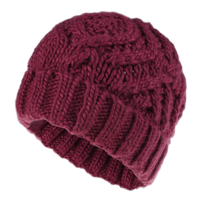 Winter Women Hat 2020 New Autumn Handmade Female Warm Cap Knitted Beanie Girl Hats Woman Bonnet Femme Chunky Thick Stretchy Hats