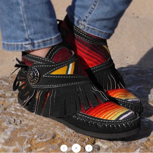 Women Keep Warm Cotton Boots Cow Suede Leather Winter Shoes Woman Plush Women Snow Boots Moccasin Ankle Flat Boots  Botas Mujer
