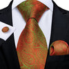 Classic Paisley Striped Plaid Men's Ties 8cm Silk Jucquard Business Wedding Neck Tie Handkerchief Set Cravat Ties Gifts DiBanGu