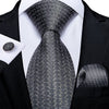 Classic Paisley Striped Plaid Men's Ties 8cm Silk Jucquard Business Wedding Neck Tie Handkerchief Set Cravat Ties Gifts DiBanGu