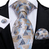 Classic Paisley Striped Plaid Men's Ties 8cm Silk Jucquard Business Wedding Neck Tie Handkerchief Set Cravat Ties Gifts DiBanGu