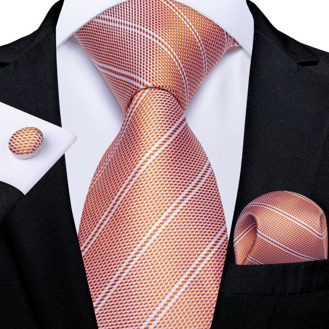 Classic Paisley Striped Plaid Men's Ties 8cm Silk Jucquard Business Wedding Neck Tie Handkerchief Set Cravat Ties Gifts DiBanGu