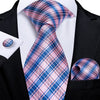 Classic Paisley Striped Plaid Men's Ties 8cm Silk Jucquard Business Wedding Neck Tie Handkerchief Set Cravat Ties Gifts DiBanGu