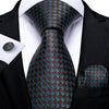 Classic Paisley Striped Plaid Men's Ties 8cm Silk Jucquard Business Wedding Neck Tie Handkerchief Set Cravat Ties Gifts DiBanGu