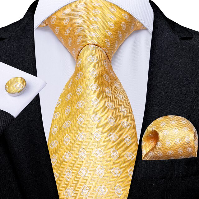 Classic Paisley Striped Plaid Men's Ties 8cm Silk Jucquard Business Wedding Neck Tie Handkerchief Set Cravat Ties Gifts DiBanGu