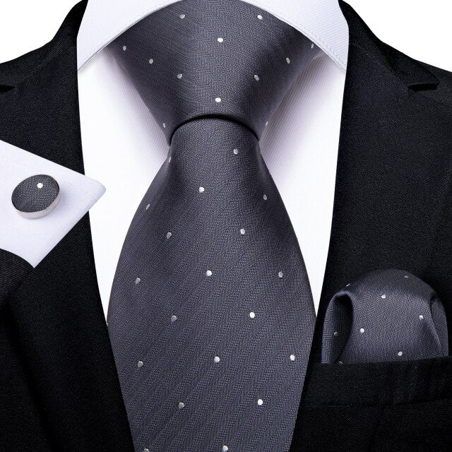 Classic Paisley Striped Plaid Men's Ties 8cm Silk Jucquard Business Wedding Neck Tie Handkerchief Set Cravat Ties Gifts DiBanGu