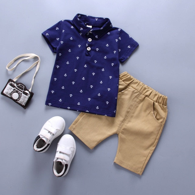 Boys Clothing Sets Summer Baby Newborn Clothes Suit Gentleman Style Wedding Shirt +Pants 2pcs Clothes for Boys Summer Set