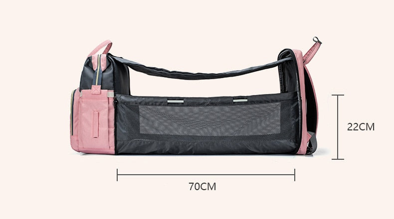 LeQueen 2020 New Design 3 in 1 USB Diaper Bag Baby Crib Foldable Sleeping Bed With Changing Pad Sunshine Shade Dropshipping