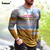 Garmenting Plus SIze Mens clothing Basic Tops Fashion 3D Print T-shirt 2021 New Summer Casual Pullovers Long Sleeve Tees Man 3XL