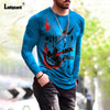 Garmenting Plus SIze Mens clothing Basic Tops Fashion 3D Print T-shirt 2021 New Summer Casual Pullovers Long Sleeve Tees Man 3XL