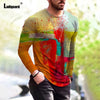 Garmenting Plus SIze Mens clothing Basic Tops Fashion 3D Print T-shirt 2021 New Summer Casual Pullovers Long Sleeve Tees Man 3XL