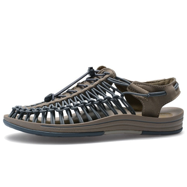 Size 35-48 Men Shoes High Quality Handmade Mens Sandals Summer Soft Non-slip Gladiator Sandals Men Hiking Beach Platform Sandals