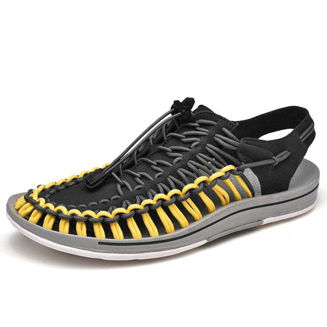 Size 35-48 Men Shoes High Quality Handmade Mens Sandals Summer Soft Non-slip Gladiator Sandals Men Hiking Beach Platform Sandals