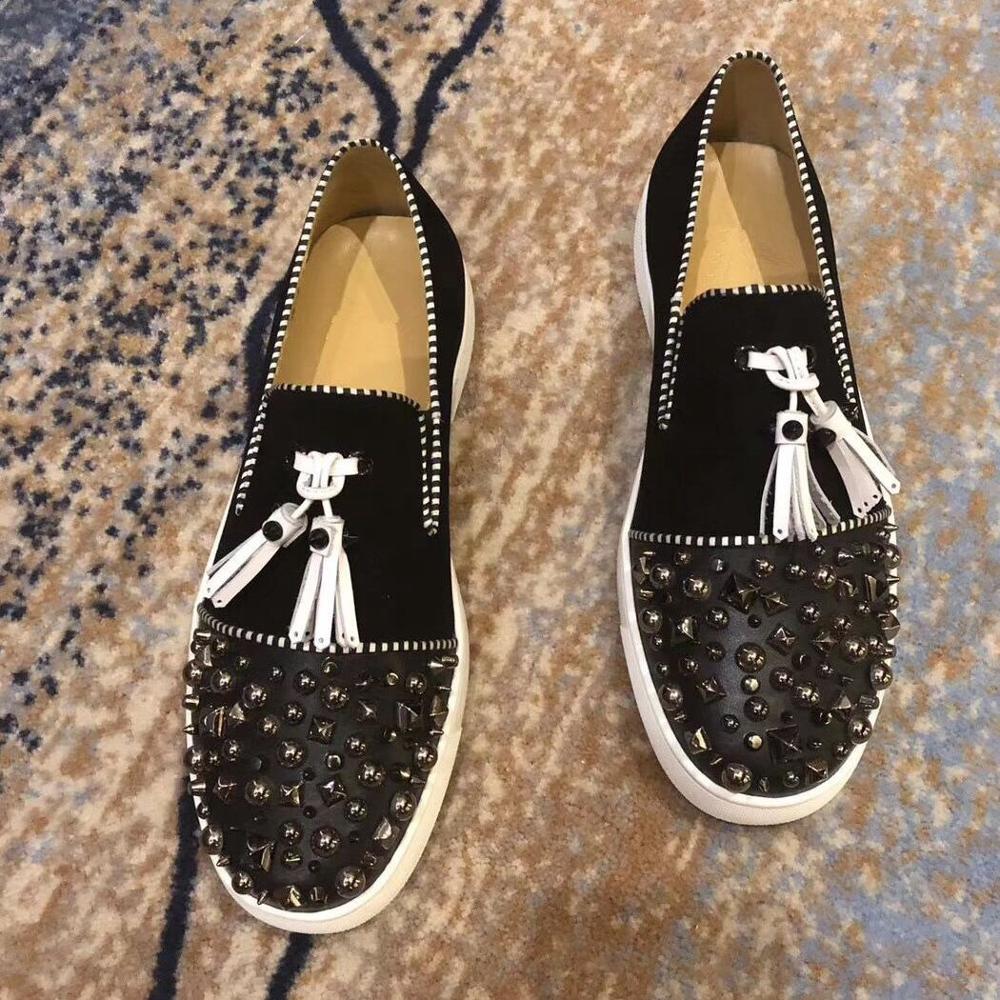 Men Loafers Paint And Rivet Design Simple Eye-Catching Is Your Good Choice  In Party Time, Wedding And Party Shoes Men Flats - AliExpress