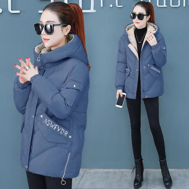 2021 New Winter Women Parkas Hooded Warm Thicken Coat Wadded Jacket Female Down Cotton-Padded Short Parka Gilrs jaqueta feminina