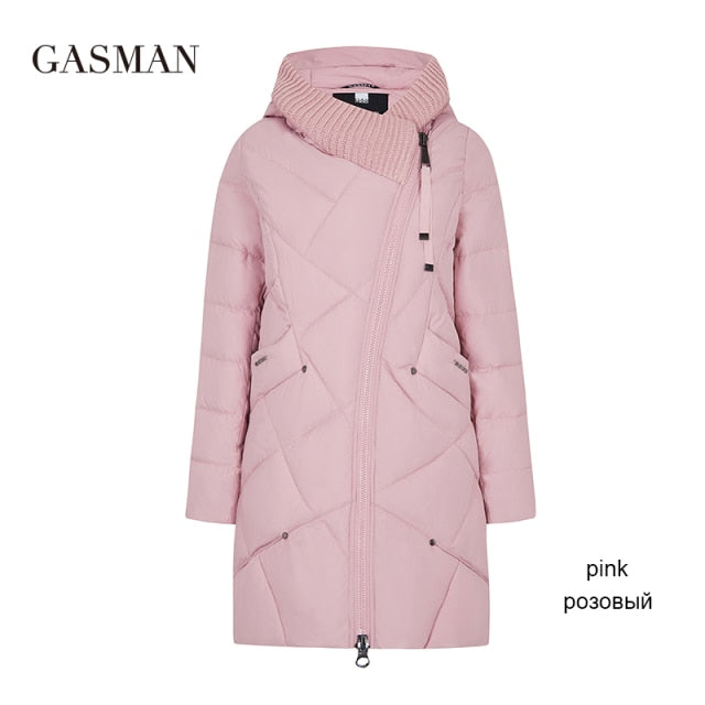 GASMAN 2021 Winter Collection Brand Fashion Thick Women Winter Bio Down Jackets Hooded Women Parkas Coats Plus Size 5XL 6XL 1702