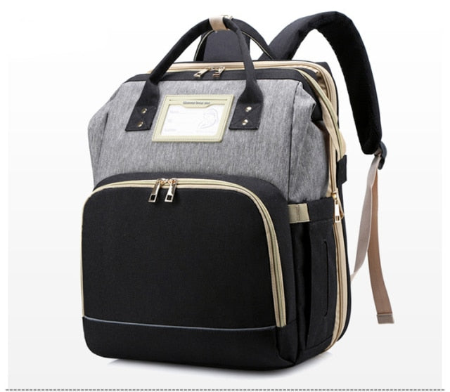 LEQUEEN Large Capacity Diaper Bag Backpack Multifunctional Baby Bed Bags Maternity Nursing Handbag Stroller Bag with Hooks Bag