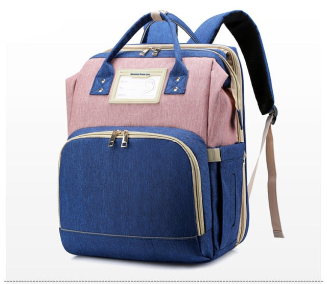 LEQUEEN Large Capacity Diaper Bag Backpack Multifunctional Baby Bed Bags Maternity Nursing Handbag Stroller Bag with Hooks Bag