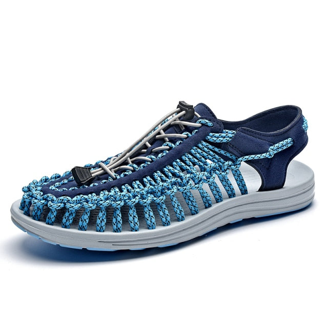 New Designer Hand-woven Men Sandals Breathable Loafer Sports Beach Shoes Outdoor Comfortable High-elastic Men Sandals