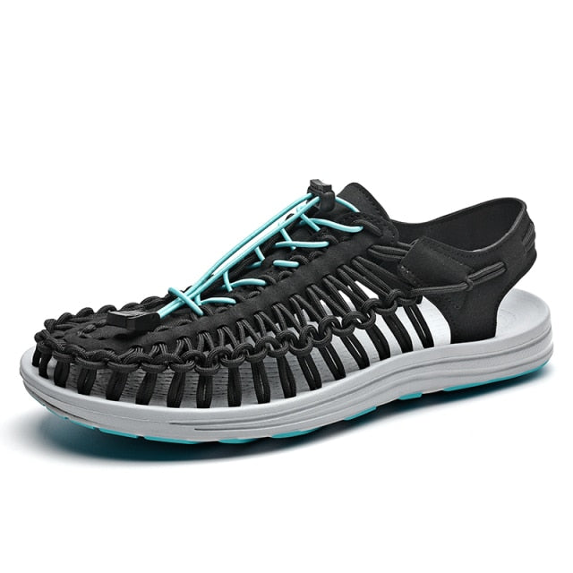 New Designer Hand-woven Men Sandals Breathable Loafer Sports Beach Shoes Outdoor Comfortable High-elastic Men Sandals