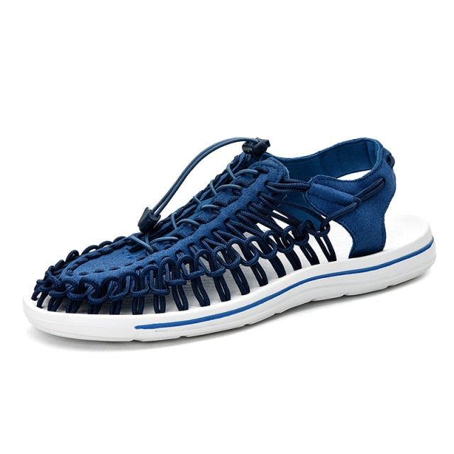 New Designer Hand-woven Men Sandals Breathable Loafer Sports Beach Shoes Outdoor Comfortable High-elastic Men Sandals