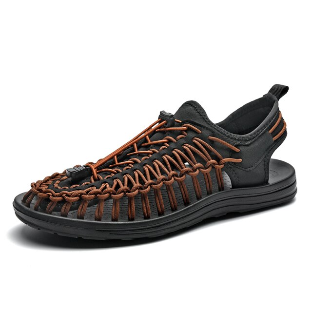 New Designer Hand-woven Men Sandals Breathable Loafer Sports Beach Shoes Outdoor Comfortable High-elastic Men Sandals
