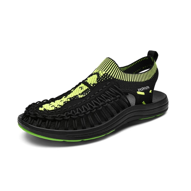 New Designer Hand-woven Men Sandals Breathable Loafer Sports Beach Shoes Outdoor Comfortable High-elastic Men Sandals