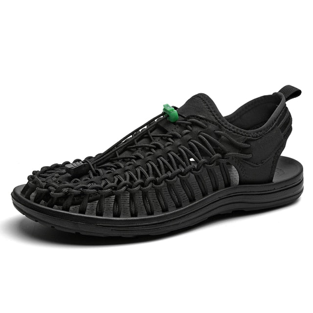 New Designer Hand-woven Men Sandals Breathable Loafer Sports Beach Shoes Outdoor Comfortable High-elastic Men Sandals