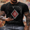 Sexy Mens clothing Basic Tops Fashion Playing cards Print T-shirt 2021 Summer Casual Pullovers Men Tees Shirt Plus Size S-5XL