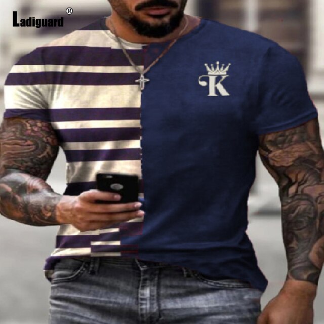Sexy Mens clothing Basic Tops Fashion Playing cards Print T-shirt 2021 Summer Casual Pullovers Men Tees Shirt Plus Size S-5XL