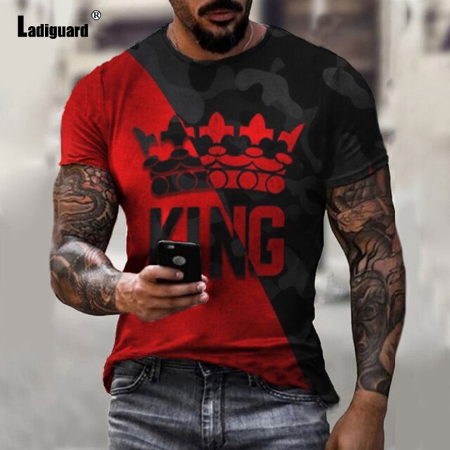 Sexy Mens clothing Basic Tops Fashion Playing cards Print T-shirt 2021 Summer Casual Pullovers Men Tees Shirt Plus Size S-5XL