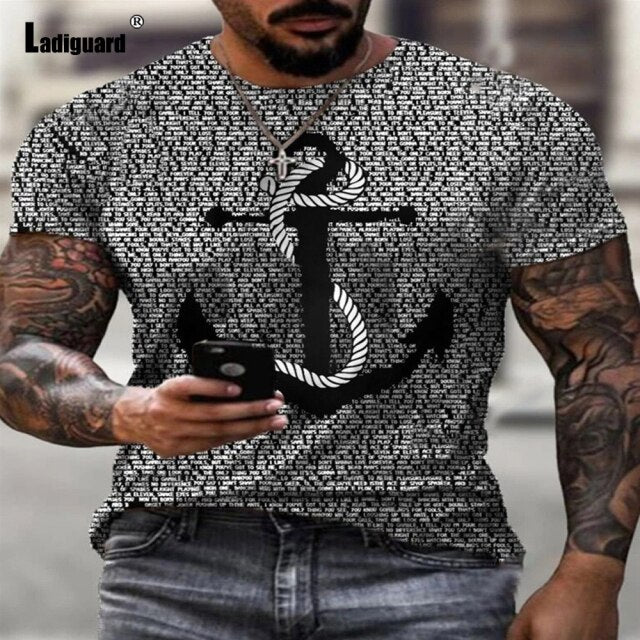 Sexy Mens clothing Basic Tops Fashion Playing cards Print T-shirt 2021 Summer Casual Pullovers Men Tees Shirt Plus Size S-5XL