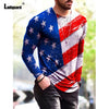 Garmenting Plus SIze Mens clothing Basic Tops Fashion 3D Print T-shirt 2021 New Summer Casual Pullovers Long Sleeve Tees Man 3XL