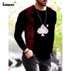 Garmenting Plus SIze Mens clothing Basic Tops Fashion 3D Print T-shirt 2021 New Summer Casual Pullovers Long Sleeve Tees Man 3XL