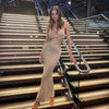 Women Summer Elegant Sexy Camisole Party Cut Out Backless Dress irregular long halter strapless prom bandage Knitted Maxi Dress