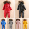 -30 Russian Winter Snowsuit 2021 Boy Baby Jacket 80% Duck Down Outdoor Infant Clothes Girls Climbing For Boys Kids Jumpsuit 2~5y