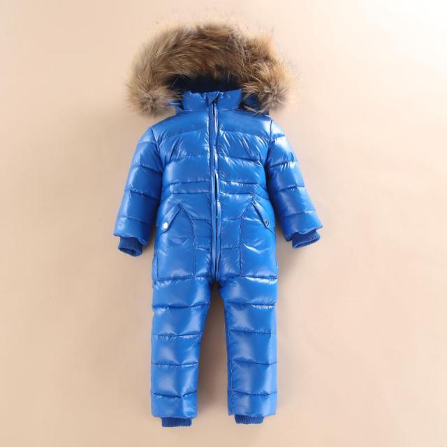 -30 Russian Winter Snowsuit 2021 Boy Baby Jacket 80% Duck Down Outdoor Infant Clothes Girls Climbing For Boys Kids Jumpsuit 2~5y