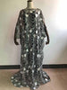 2020 Classic New Style African Women's Dashiki Net Tulle Fabrics Lace Loose Skirt Long Dress Inside 2piece Free Size Length 150