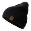 1 Pcs Hat PU Letter True Casual Beanies For Men Women Warm Knitted Winter Hat Fashion Solid Hip-hop Beanie Hat Unisex Cap